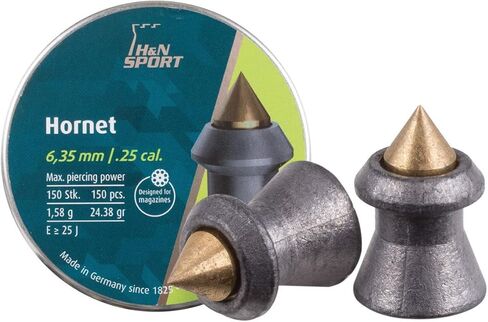Haendler & Natermann H&N Hornet Pellets .25 Cal, 22.07 Grains, Pointed, 150ct (PY-P-1378) in Saudi Arabia