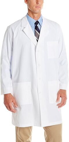 FOMANN Mens Lab Coat Doctor's Coat Dentist Coat Pharmacist Uniform in Kuwait