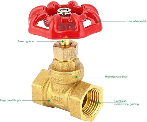 DN15 G1/2in النحاس غلوب اغلاق صمام أنثى الموضوع اثنين من الأختام صمام التوقف للمياه الغاز مكافحة الضغط in Kuwait