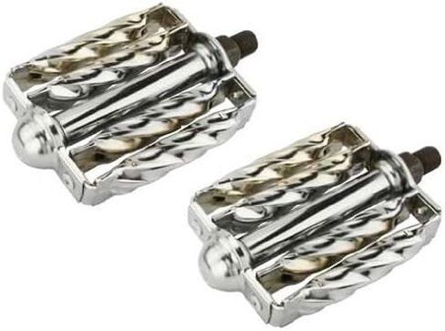 Alta Double Square Twisted Lowrider Bicycle Pedals 1/2" Chrome in Saudi Arabia