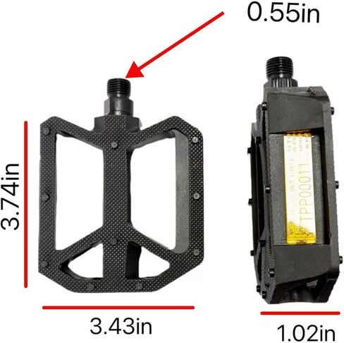 9/16" Unisex Bicycle Pedals - 300g Lightweight Non-Slip Mountain Bike Pedals with Reflectors for Mountain, Road, and E-Bikes | 160kg Load Capacity, Sealed Bearings, Easy Installation in Kuwait