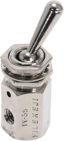 صمام ميكانيكي هوائي هوائي TV-3S صمام العادم 2 موضع 2 طريقة تشغيل/إيقاف M5 مفتاح تبديل مع تركيبات (مع تركيب 6 مم) in Kuwait