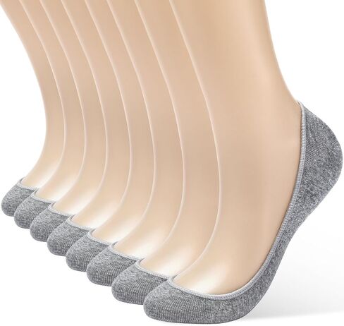 6 Pairs No Show Socks Womens, Ultra Low Cut Liner Non Slip Footies Socks for Flats Invisible Boat Shoe Size 5-9/9-11 in Saudi Arabia