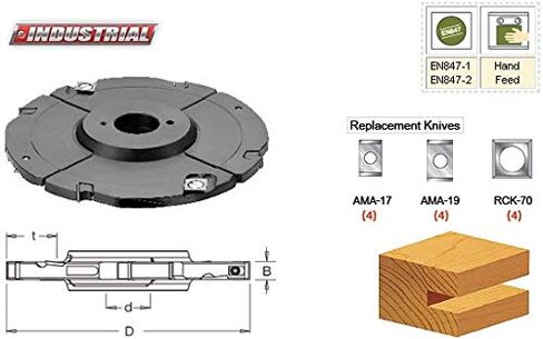 Amana Tool 61362 Insert Carbide Adjustable Grooving Head with Scorers 160mm D x 12.5.0 to 24.0mm CH x 1-1/4 Bore in Saudi Arabia