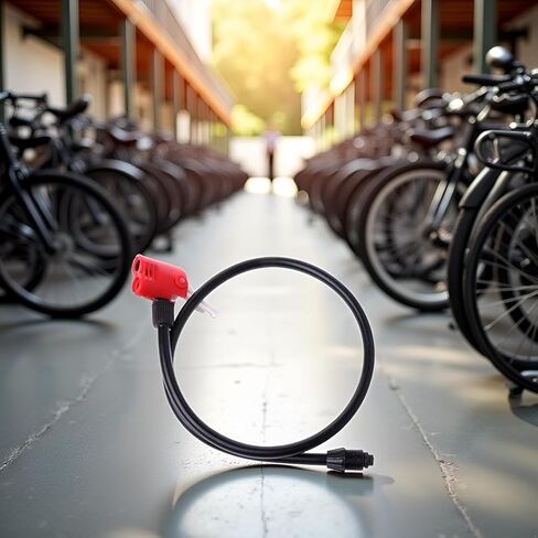 Bicycle Pump Hose, 67cm Bike Pump Hose, Black and Red Bike Bicycle Handy Portable Air Pump, Tire Inflator Replacement Hose Accessories in Kuwait