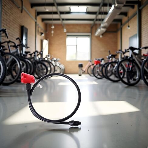 Bicycle Pump Hose, 67cm Bike Pump Hose, Black and Red Bike Bicycle Handy Portable Air Pump, Tire Inflator Replacement Hose Accessories in Kuwait