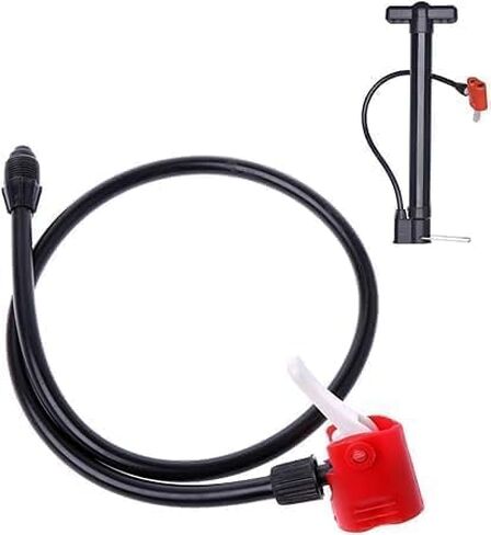 Bicycle Pump Hose, 67cm Bike Pump Hose, Black and Red Bike Bicycle Handy Portable Air Pump, Tire Inflator Replacement Hose Accessories in Kuwait