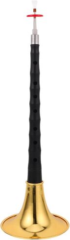 Vaguelly Traditional Suona Chinese Wind Instrument D Key with Resin Ebony Finish and Gold-plated Bell, Anti-corrosion and Crack-resistant Folk Instrument for Beginners and Practice in Saudi Arabia