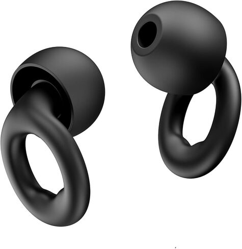 Ear Plugs for Sleep – Super Soft, Reusable Hearing Protection in Flexible Silicone for Noise Reduction & Flights - 8 Ear Tips in XS/S/M/L -Black.Hearing Protection Ear Plugs Noise Cancelling 30dB in Kuwait
