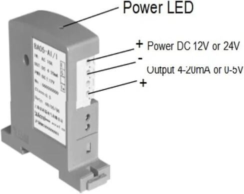 قم بإرسال إشارة تيار التيار المتردد إلى إشارة تناظرية تيار مستمر BA10-AI/I محول التيار الأساسي المقسم in Kuwait
