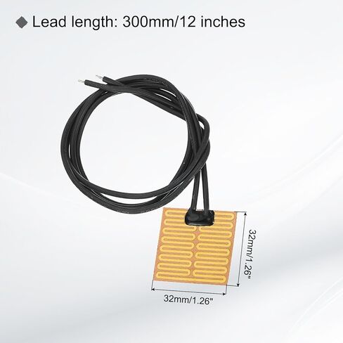 MECCANIXITY 5pcs Heater Film Heating Plate, 4.2W 5V Polyimide Heat Pad Adhesive PI Heater Elements Film 32mmx32mm Heater Strip for Constant Temperature in Saudi Arabia