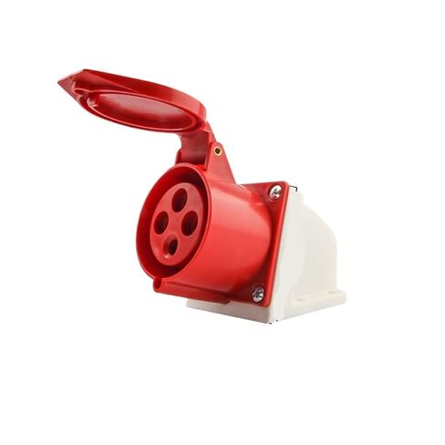 Industrial Aviation Plug Non-Explosion-Proof Socket Connector Three-Phase Waterproof Construction site Docking 3 core 4 5 Holes 16A/32A(Four core 32A Surface Mounted) in Saudi Arabia