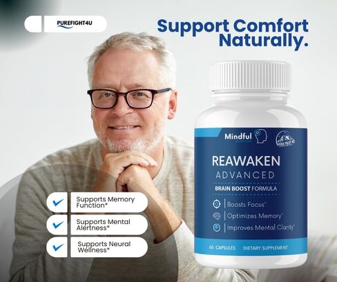 Reawaken Advanced, Supports Brain Function Dietary Supplement, Brain Boost Formula | 10 Bottles in Saudi Arabia