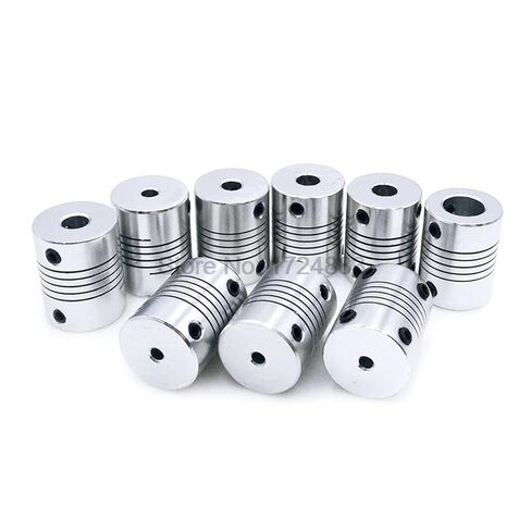 D19 * L25 الألومنيوم مرنة الفك رمح اقتران 5 8 6.35 مللي متر 8 مللي متر 10 مللي متر محرك متدرج باستخدام الحاسب الآلي مقرنة التشفير 1 قطعة (3X8) in Kuwait