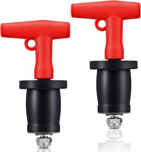 AceOrbit 2 Pcs Expandable Mechanical Seal, 1-1/2 to 1-3/4 in, 2-1/16 to 2-1/2 in Boat Drain Plugs, Rubber Scupper Cleanout Pipe Plugs with T-Handle, Sewer Cap Cover for Pool Boat Drain in Saudi Arabia