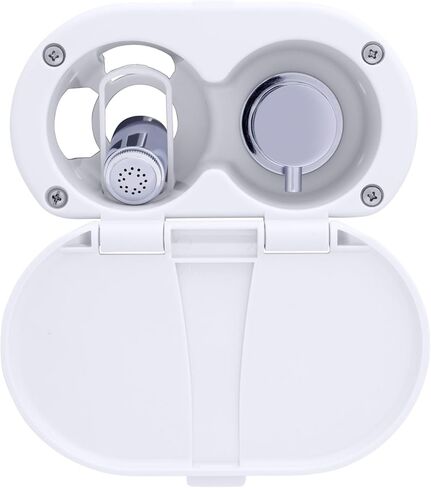 Ambassador Marine Aidack- Transom Shower (Hot/Cold Mixer), Arctic White Cup & Lid, Hammer-Head Arctic White Sprayer, 10' White Rubber Hose, Chrome Aidack Handle - 136-1714-AW-W in Saudi Arabia