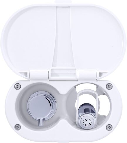 Ambassador Marine Aidack- Transom Shower (Hot/Cold Mixer), Arctic White Cup & Lid, Hammer-Head Arctic White Sprayer, 10' White Rubber Hose, Chrome Aidack Handle - 136-1714-AW-W in Saudi Arabia