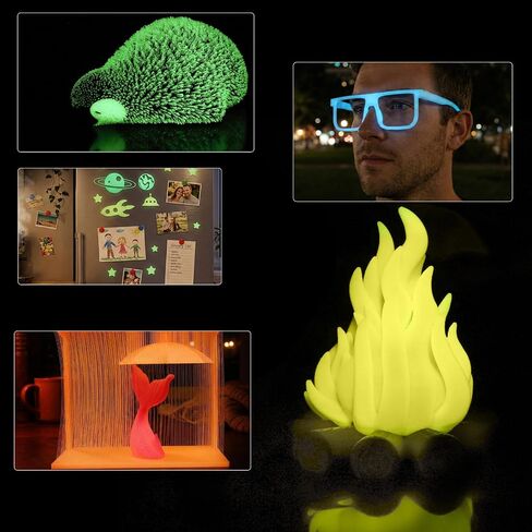 3DHoJor PLA Glow in The Dark Filament 1.75mm 1Kg, 3D Printing Luminous Filament 1.75mm Dimensional Accuracy +/- 0.03mm, Fit Most FDM 3D Printers-Glow Yellow in Kuwait