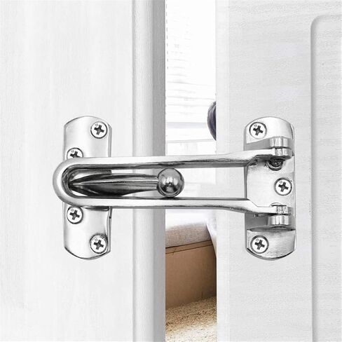 Door Chain Lock,Chain Safe Buckle,Latch Safety Limiter,2 Pieces Household Zinc Alloy Anti-Theft Buckle Anti-Theft Chain Door Lock Chain Security Door Buckle Door Chain Anti-Lock Buckle in Saudi Arabia