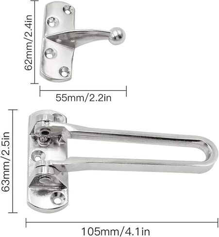 Door Chain Lock,Chain Safe Buckle,Latch Safety Limiter,2 Pieces Household Zinc Alloy Anti-Theft Buckle Anti-Theft Chain Door Lock Chain Security Door Buckle Door Chain Anti-Lock Buckle in Saudi Arabia