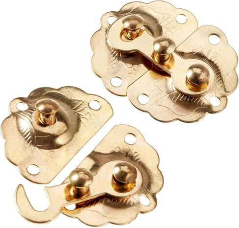 مزلاج قفل الحديد المزالج المصيد مشابك أبازيم قفل صغير مجوهرات صندوق خشبي هدية حالة أثاث ديكور المسمار الأجهزة in Kuwait