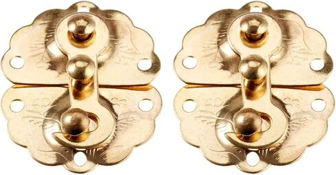 مزلاج قفل الحديد المزالج المصيد مشابك أبازيم قفل صغير مجوهرات صندوق خشبي هدية حالة أثاث ديكور المسمار الأجهزة in Kuwait