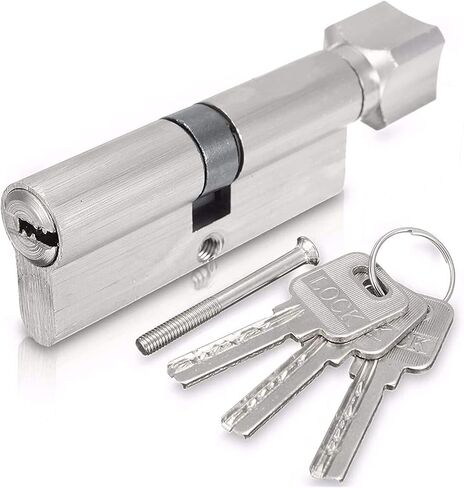 Thumb Turn Euro Cylinder Lock,Lock Cylinder Security 70mm 90mm Door Lock Brass Cylinder Single Open Knobs Eccentric Entrance Bedroom Cylinder Copper Door Barrel Lock in Saudi Arabia