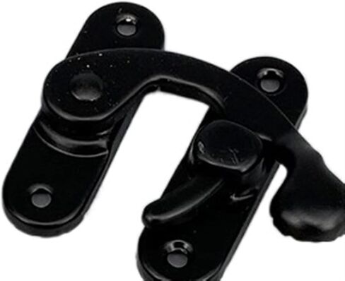 Latch Lock Antique Metal Latch Hook Decorative Hasp Horn Lock for Wooden Jewelry Box Padlock Clasp with Screws Box Hardware in Saudi Arabia