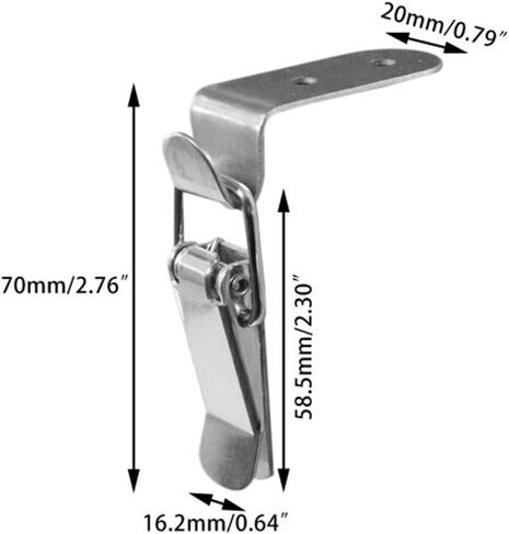 مزلاج قفل درجات بطة الفم مشبك قفل بخطاف الفولاذ المقاوم للصدأ الربيع تحميل رسم تبديل مزلاج المشبك كليب الفضة غلق بمشبك مزلاج الصيد المشبك in Kuwait