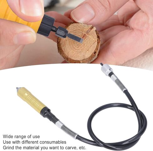 Shaft Adapter Attachment Efficient Power Drill Converter for Engraving and Carving with 5 Cutter Heads for DIY Enthusiasts Stainless Steel in Saudi Arabia