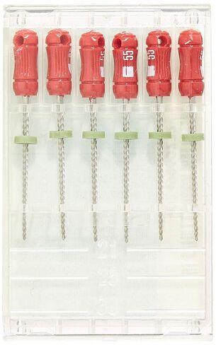 6022 Endo Hand K-File، مستدق 0.02 مم، طول 21 مم، من الفولاذ المقاوم للصدأ، مقاس 55 طرف، أحمر، عبوة من 6 قطع in Saudi Arabia