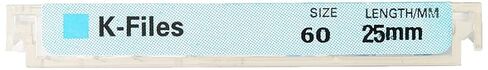 6077 Endo Hand K-File، مستدق 0.02 مم، طول 25 مم، من الفولاذ المقاوم للصدأ، مقاس 60 طرف، أزرق (عبوة من 6 قطع) in Saudi Arabia