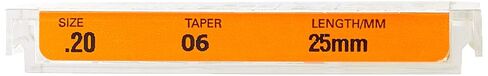 825-6205 K3 NiTi Endo File, 0.06mm Taper, Orange Taper, 20 Tip Size, Yellow Tip Color, Nickel-Titanium, 25mm Length, Pack of 6 in Saudi Arabia