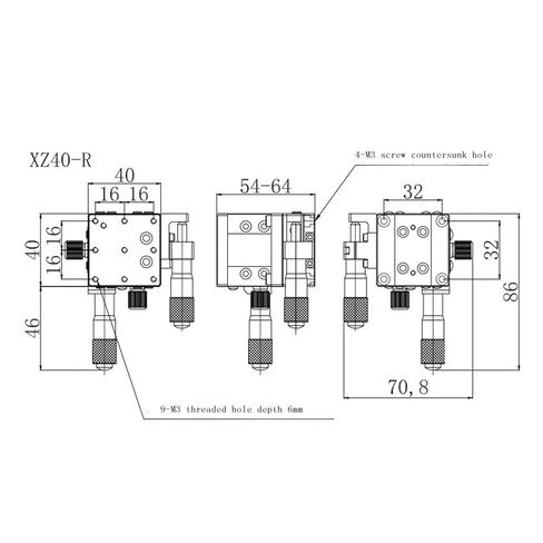 XZ40 الرفع الأفقي LE40-R منزلق السكك الحديدية الأفقية من النوع V in Saudi Arabia