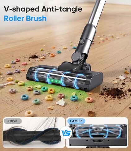 Cordless Vacuum Cleaner, Upgraded 600W 55KPA 55mins Vacuum Cleaners for Home,Powerful Stick Vacuum with Anti-Tangle & Wall Mount Charging, Lightweight Vacuum for Pet Hair Hardwood Floor Carpet in Saudi Arabia