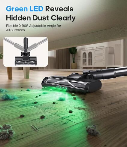 Cordless Vacuum Cleaner, Upgraded 600W 55KPA 55mins Vacuum Cleaners for Home,Powerful Stick Vacuum with Anti-Tangle & Wall Mount Charging, Lightweight Vacuum for Pet Hair Hardwood Floor Carpet in Saudi Arabia