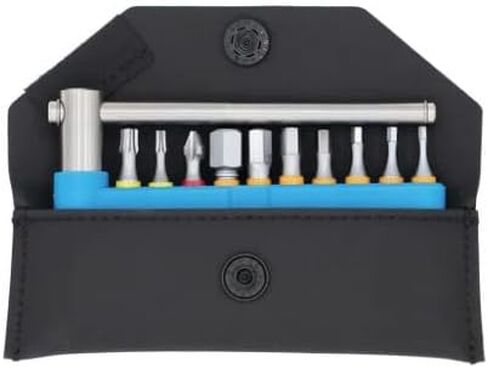 مجموعة أدوات تيتانيوم من SPURCYCLE - أداة متعددة الجيب مصنوعة آليًا مع مساحة تخزين مغناطيسية، 10 قطع مرمزة بالألوان، مقبض متغير الشكل، خفيف الوزن 94 جم in Kuwait