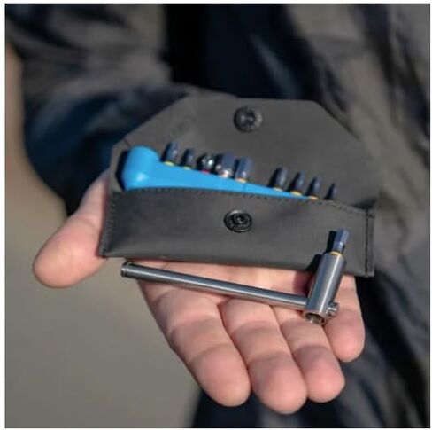 مجموعة أدوات تيتانيوم من SPURCYCLE - أداة متعددة الجيب مصنوعة آليًا مع مساحة تخزين مغناطيسية، 10 قطع مرمزة بالألوان، مقبض متغير الشكل، خفيف الوزن 94 جم in Kuwait