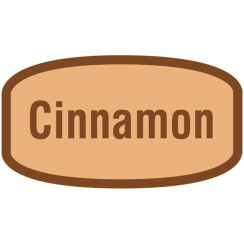 Cinnamon Labels Tan Traditional Flavor Food Packaging Labels Brown Imprint - 1 3/8 L x 3/4 H 1000 Per Roll in Saudi Arabia