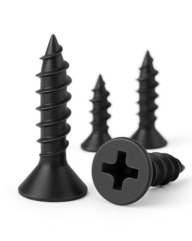 مسامير خشب IMSCREWS #10 × 1/2 بوصة سوداء من الفولاذ المقاوم للصدأ 304، 50 قطعة، براغي فيليبس ذات رأس مسطح لمفصلات الخزانة، لمسة نهائية سوداء طبيعية مقاومة للصدأ in Saudi Arabia