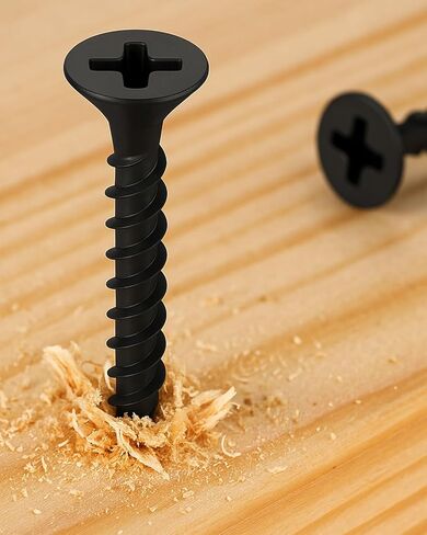 مسامير خشب IMSCREWS #10 × 1/2 بوصة سوداء من الفولاذ المقاوم للصدأ 304، 50 قطعة، براغي فيليبس ذات رأس مسطح لمفصلات الخزانة، لمسة نهائية سوداء طبيعية مقاومة للصدأ in Saudi Arabia