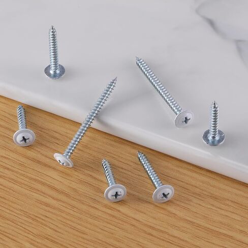 #8 x 3/4" Wood Screw (410Pcs) 2lb. White Head Alloy Steel Standard Thread Phillips Truss Head Fast Self Tapping in Saudi Arabia