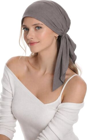 Pre Tied Headwear for Chemo, Hair Loss, Alopecia for Sensitive Scalp, Elasticated with Ties in Saudi Arabia