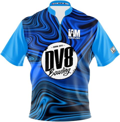 قميص بولينج مصبوغ بشعار Infusion (ياقة وشاح) - تصميم I AM Bowling Fun 2035-DV8 - DV8 in Kuwait