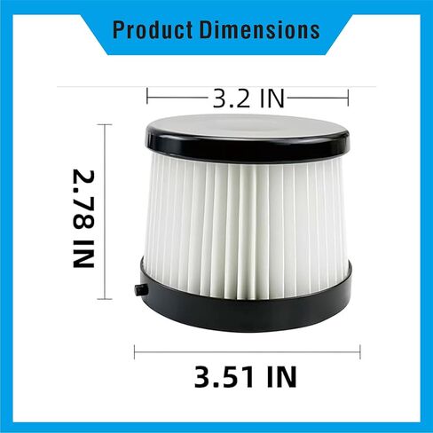 Suitable for DeWalt DCV501HB 20V DCV5011H Air Filter Replacement, Pack of 4 in Saudi Arabia