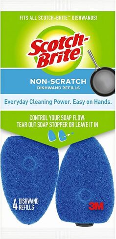 Scotch-Brite Non-Scratch Dishwand Refills, 4 Refills in Saudi Arabia