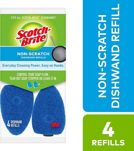Scotch-Brite Non-Scratch Dishwand Refills, 4 Refills in Saudi Arabia