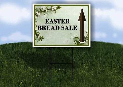 بيع خبز عيد الفصح، زهور الربيع، سهام اتجاهية خضراء اللون، إطار مزدوج الجوانب مقاس 23 × 23 بوصة. in Kuwait