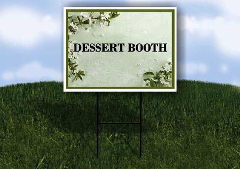 Dessert Booth Spring Flowers Sage Green Directional Arrows A-Frame Double Sided 23x23 in. sign in Saudi Arabia