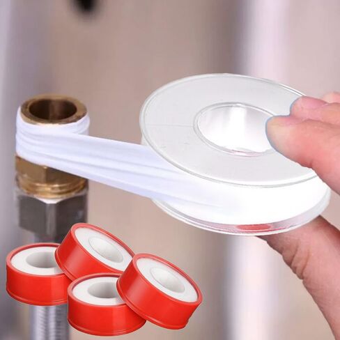 4 Rolls 1/2 Inch(W) X 32.8 Ft(L) Teflon Plumbers Tape,Pipe Sealing & Plumbing Thread Tape, Water Sealant Seal for Shower Head, White in Saudi Arabia
